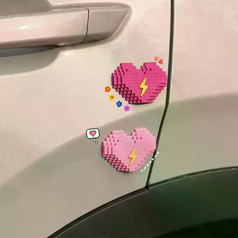 1/2Pcs Love Shaped Anti-Collision Car Side Door Protection Sticker Self Adhesive Car Door Slam Stopper Body Decoration