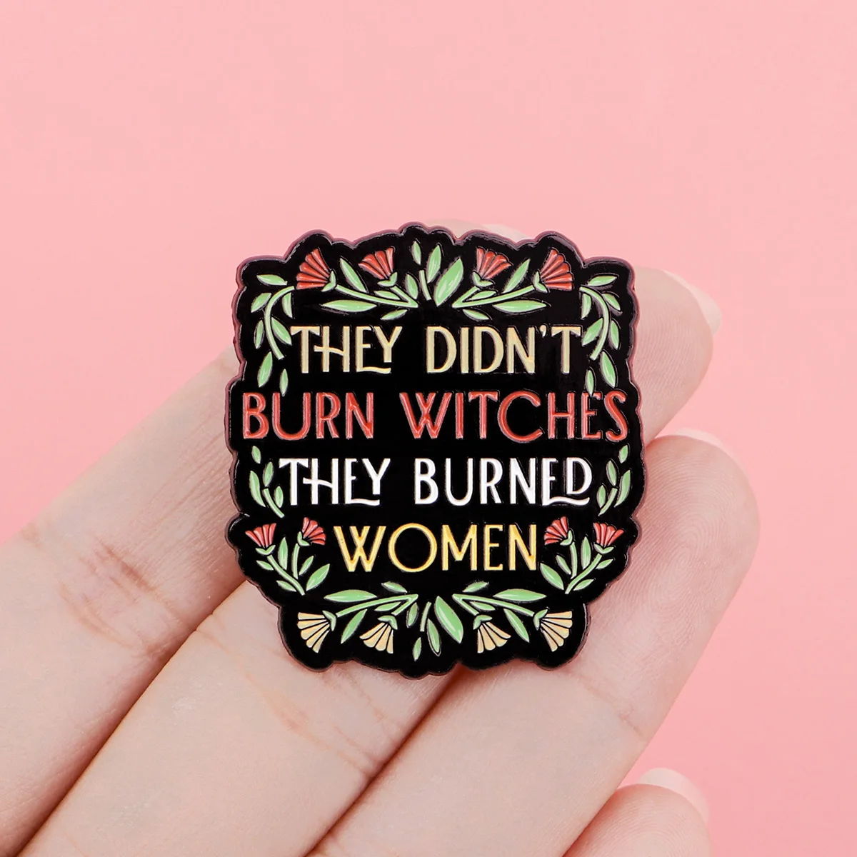 Bunga quote Enamel Lapel Pin lencana Pin topi pakaian ransel dekorasi perhiasan aksesoris hadiah