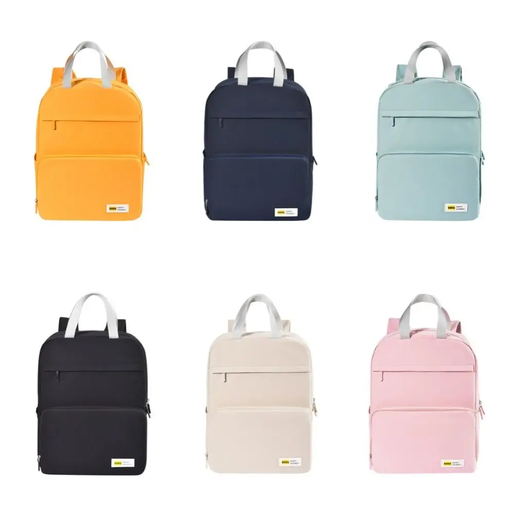 Solid Color Oxford Foldable Backpack Large Capacity Hiking Backpack Multi-pocket Student School Backpack