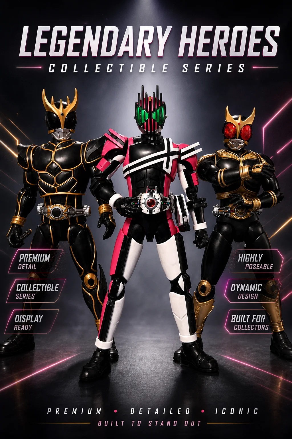 Blokees Kamen Rider Legend Decade Kuuga Collectible Building Blocks Action Figure Birthday Gift For Anime Hobbyists