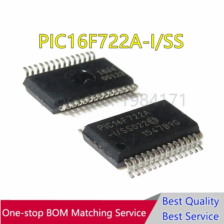 5Pcs PIC16F722A-I/SS PIC16F722A-I SSOP28  New&original 28-Pin Flash Microcontrollers with nanoWatt XLP Technology IC NEW