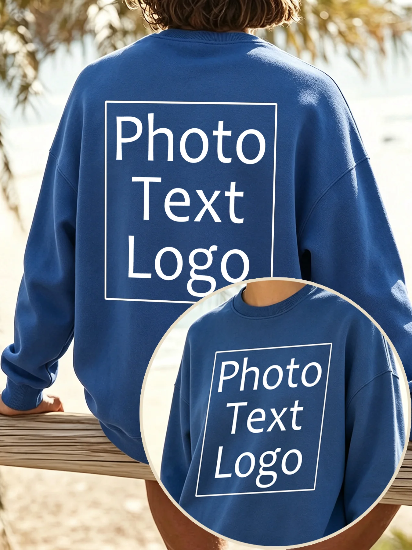 Personalized Customized DIY Design Autumn Mens Sweatshirts Fleece Loose Casual Pullovers Street Hip Hop All-Match Tops Sport Tee