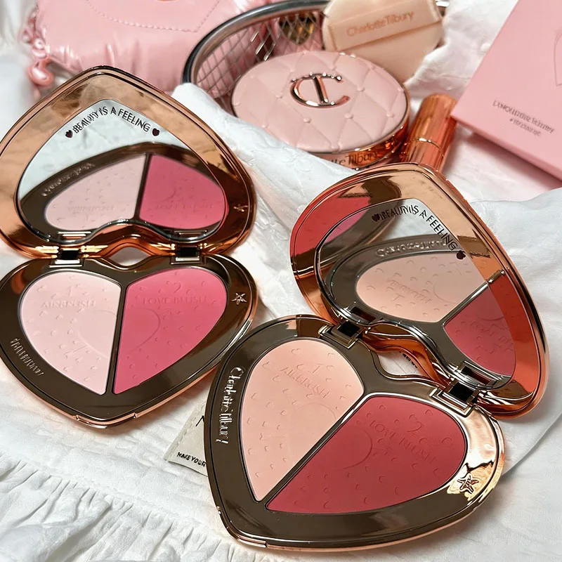 

Новые двухцветные румяна-пудра в форме сердца CT: стойкий макияж, сияние, легкость, увлажнение, для создания гладкого и естественного образа