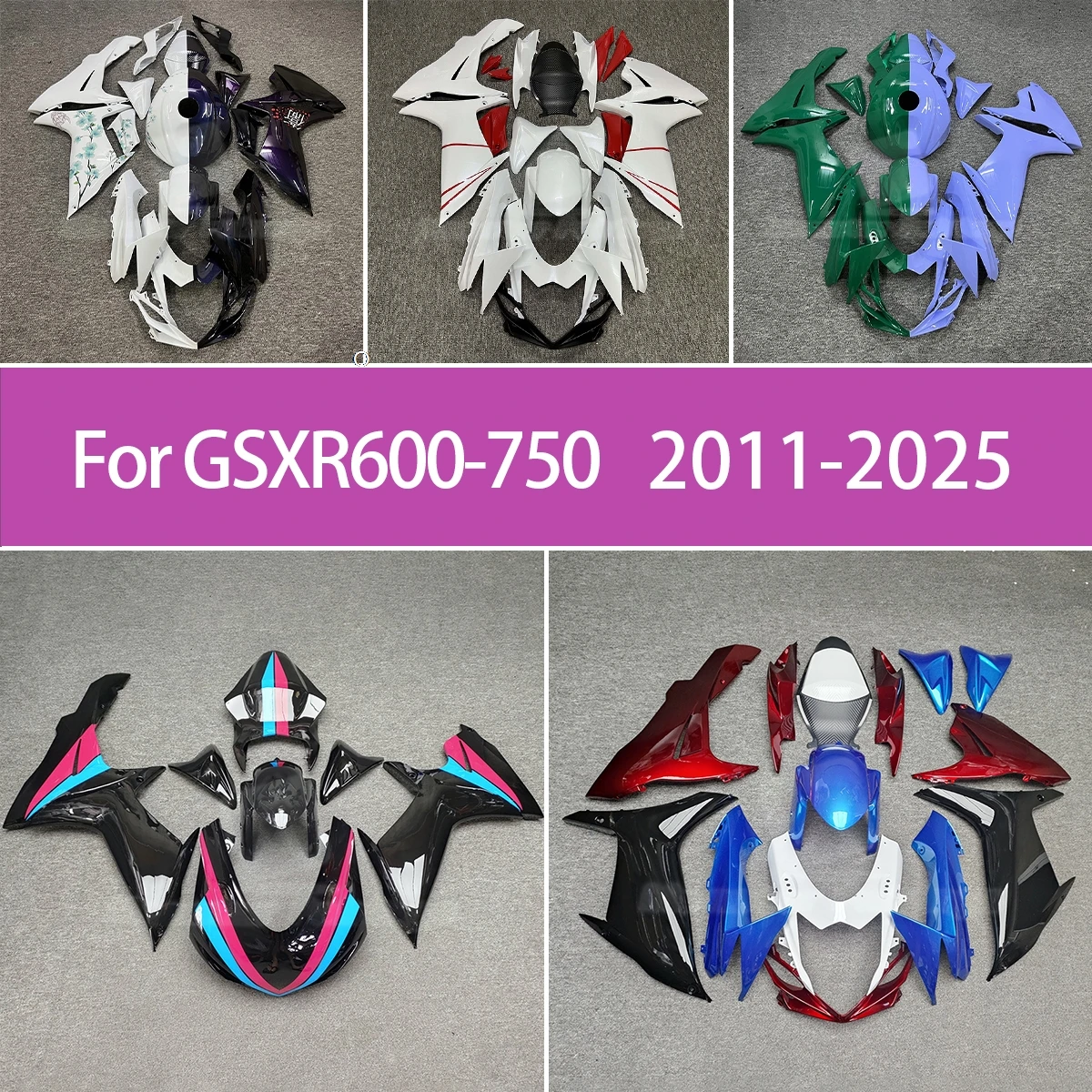 Custom Painted Fairings For Suzuki 2011-2025 GSXR600 GSXR750 Easy Installation Fairing Kit Motorcycle11-25 GSXR600 750