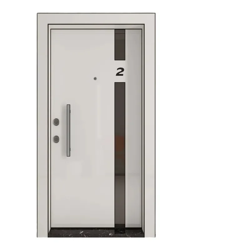 Customizable MDF Plug-in Door with Double Lock Steel Security Door for Export to Russia and Central Asian Countries