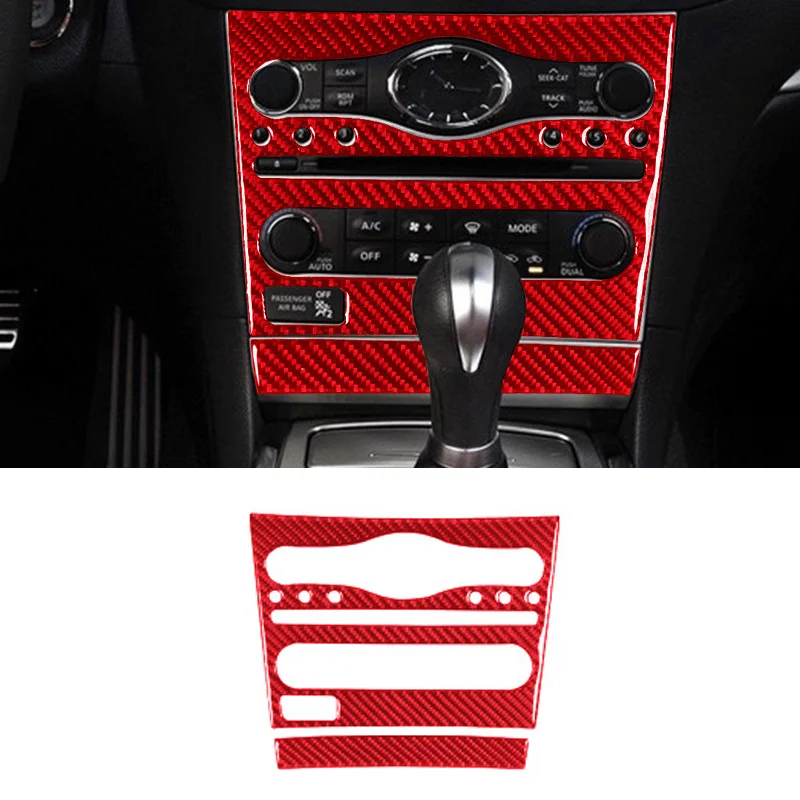 

Carbon Fiber Car Center Console CD Panel Sticker Decal Interior Trim Cover for Infiniti G37 2010 2011 2012 2013 Accessories