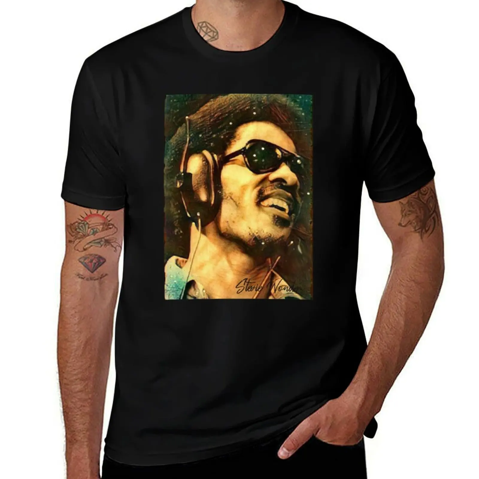 

t Stevie t shirts 100% shirt cotton t man cotton Stevie T-Shirt shirt man plain Wonder wonder