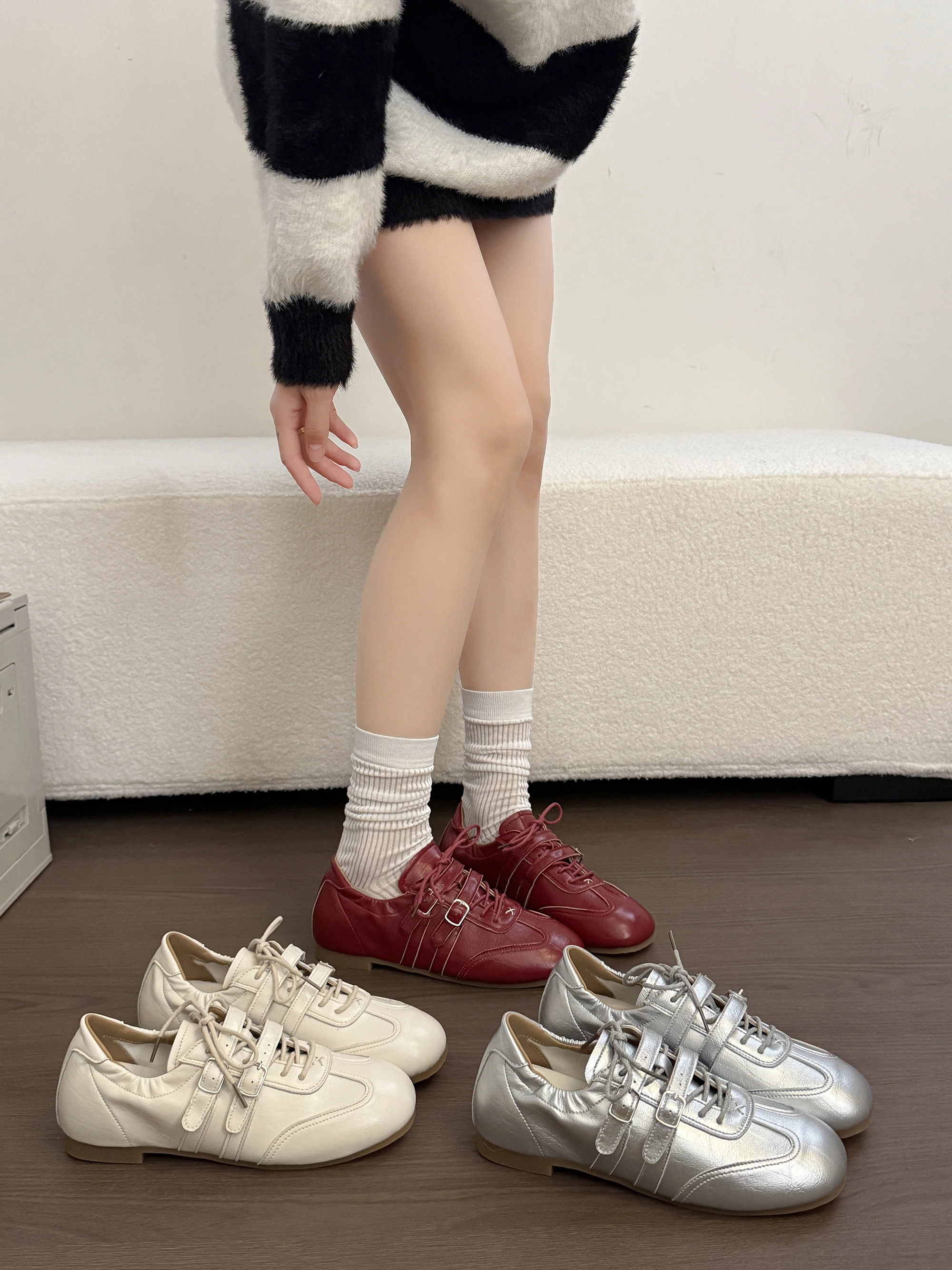 silver-ballet-style-women's-deqin-shoes-2026-new-spring-summer-flat-low-top-round-toe-rubber-sole-comfortable-casual-shoes