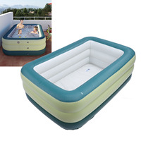 Inflatable Pool Blow Up Swimming Pool 3 Layer Foldable Portable Large Capacity Multifunctional Thickened for Backyard for Kids