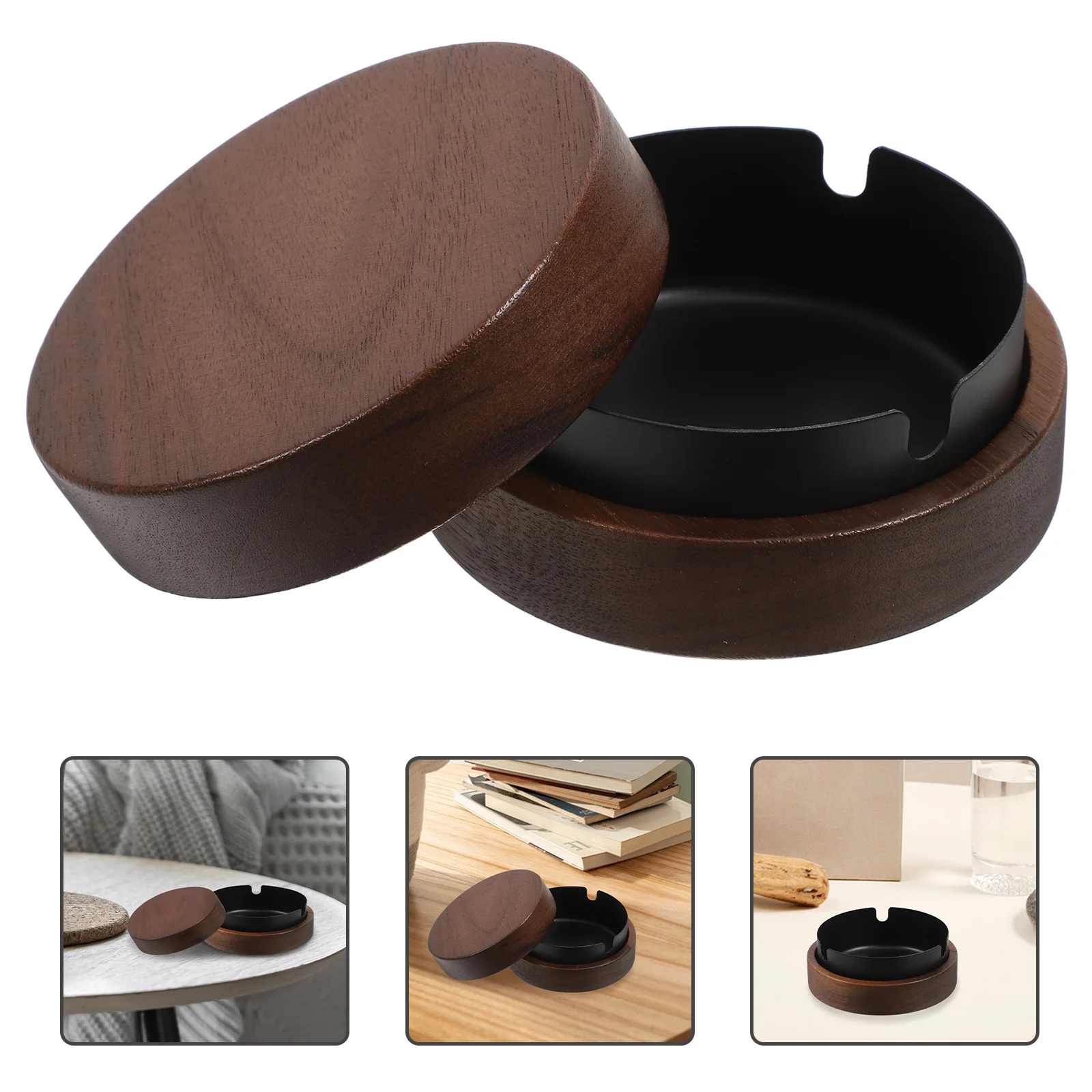 

Stainless Steel Ashtray Round Cigarette Butt Holder For Indoor Office Hotel Home Living Room Smoke Ash Container Reusable