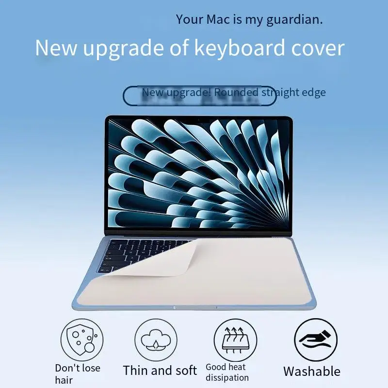Laptop Keyboard Protection Cloth - Durable Tear Resistant Microfiber Liner and Cleaning Polishing Cloth Compatible With MacBook