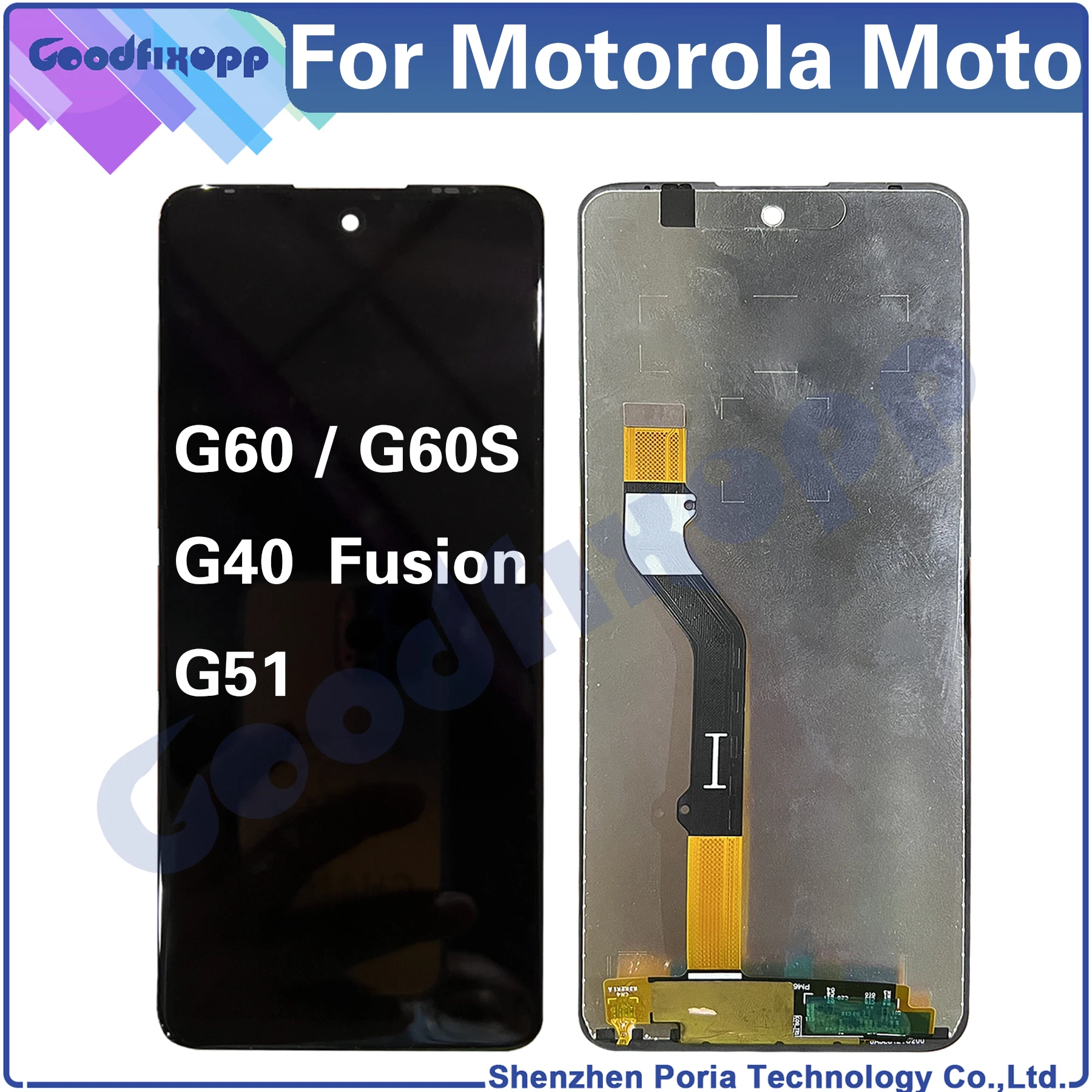 

For Motorola Moto G60 / G60S / G51 / G40 Fusion / XT2133 XT2133-2 LCD Display Touch Screen Digitizer Assembly Replacement