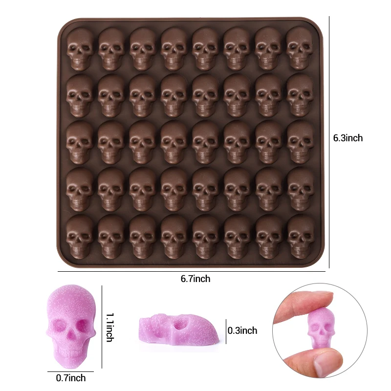 FAIS DU Skull Ice Cube Silicone Mold Halloween Decoration Reusable DIY Candy Whiskey Chocolate Soap Kitchen Accessories