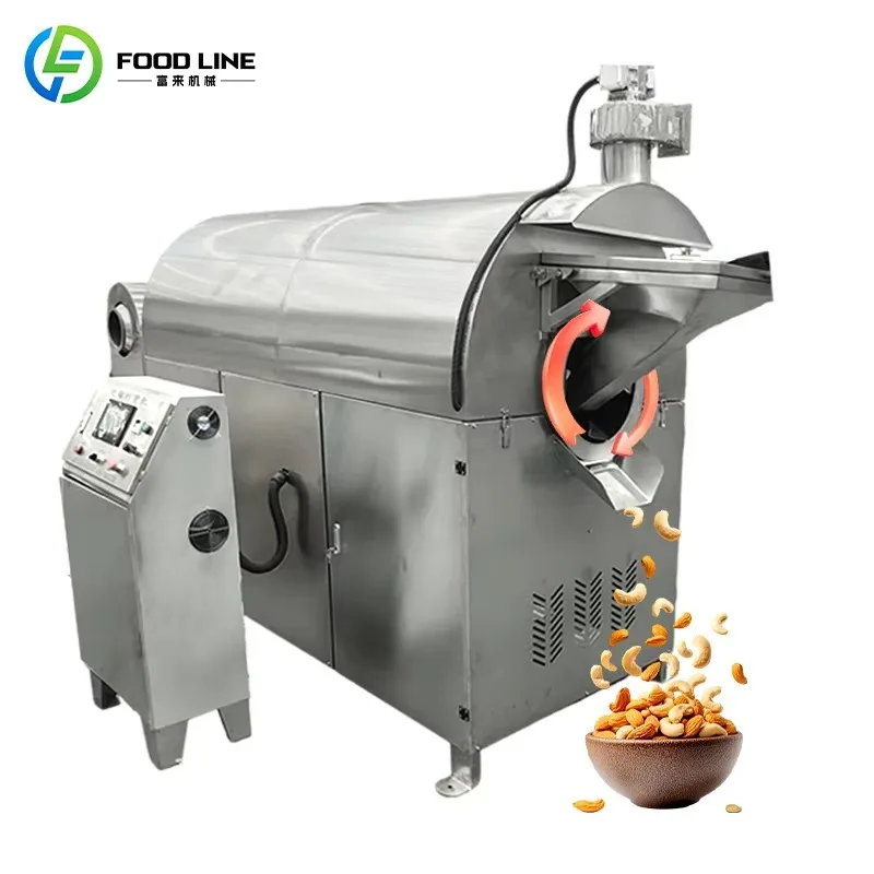 Commercial Roasting Machine for Coffee Beans, Nuts Stainless Steel Industrial Roaster for Cafes, Restaurants