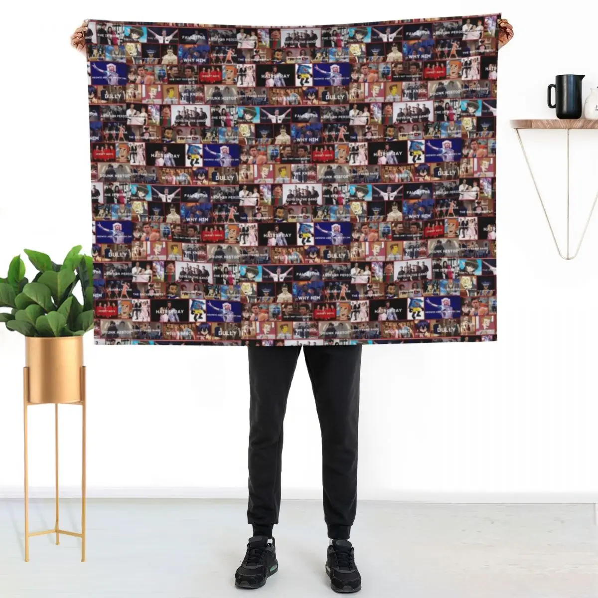 Andrew Rannells Roles Throw Blanket Travel Size Cozy Blanket for Plane Train