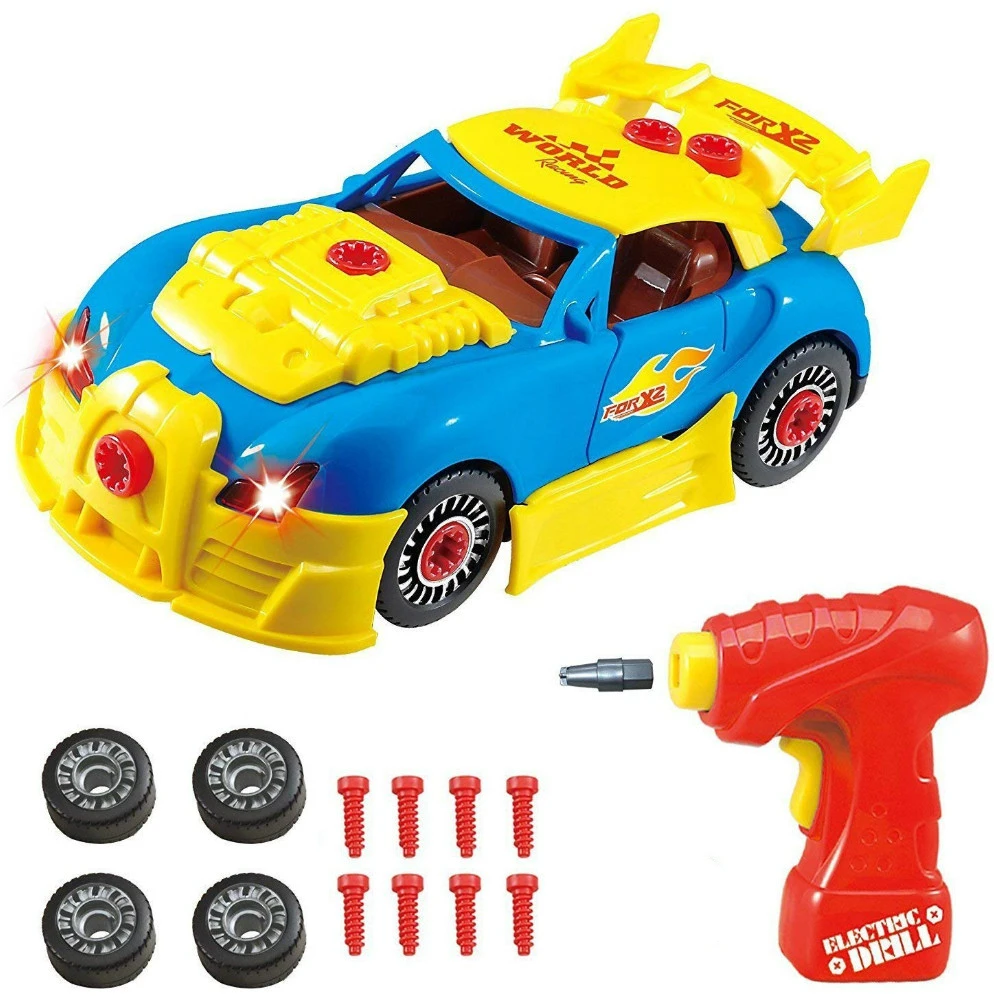 1pc DIY Assembly Model Racing Car Kit Toys Kids Drill Screws Toys Build Your Own Toy Kit For Boys And Girls Toy Vehicles #TC