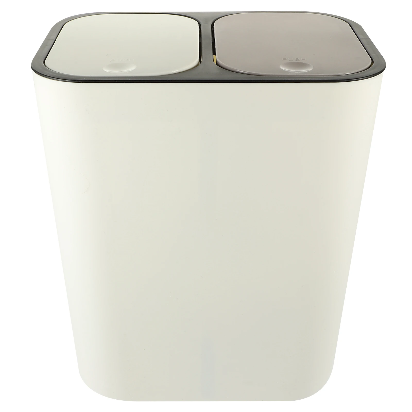 

Large Mini Push Trash Can Compost Bin Kitchen Lid Garbage Wastebasket Sorting Double Grid Waste Paper Basket Home Office