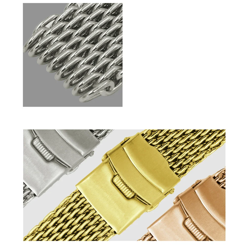 

22 Mm Replacement Watch Band Stainless Steel Watchbnad Mesh Watchband Watches for