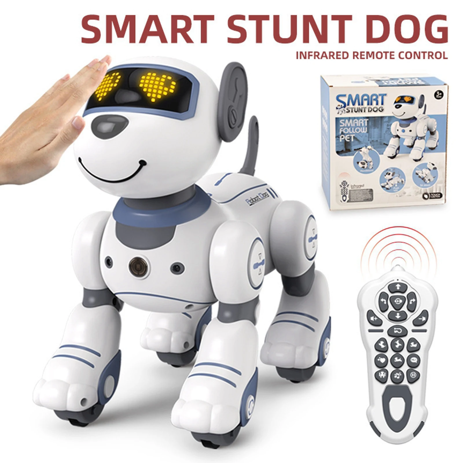 RC Robot Dog Electronic Walking Dancing Dog, Toque Inteligente, Controle Remoto Pet Toy, Brinquedos infantis, Meninos e Meninas Presentes