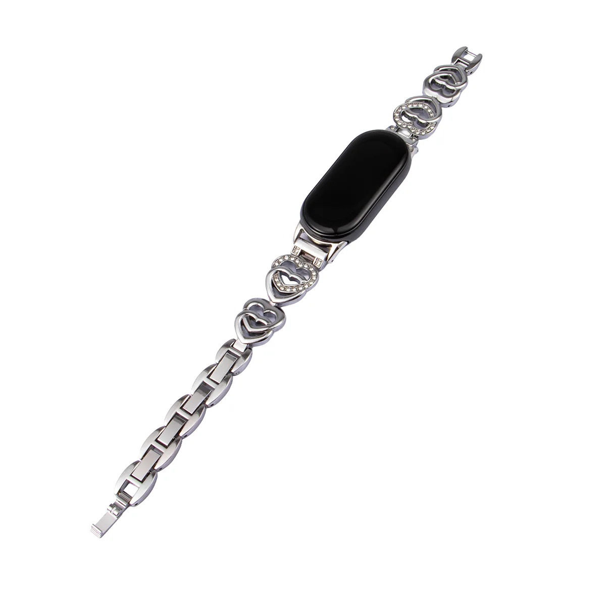 Women Metal Strap for Xiaomi 10 9 8 Wristband Bling Thin Bracelet Slim Watchband for Mi Band 10/9/8 NFC Adjustable Strap