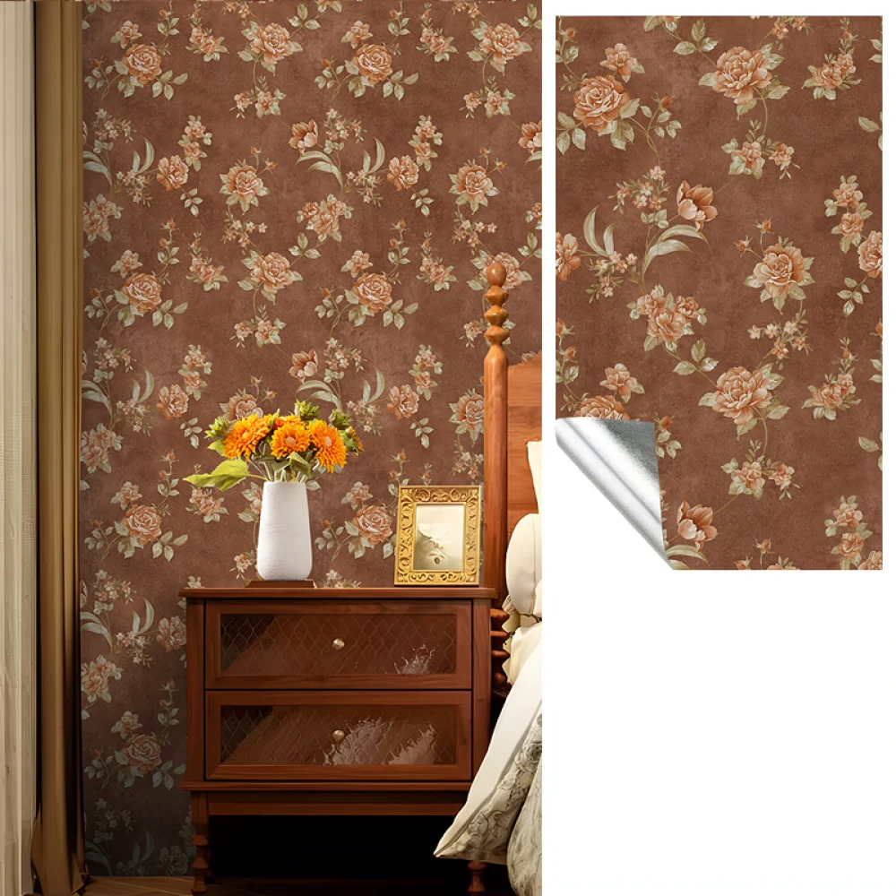 Interior Design With Wallpaper - Decorative Self Stick Floral Wallpaper Vintage