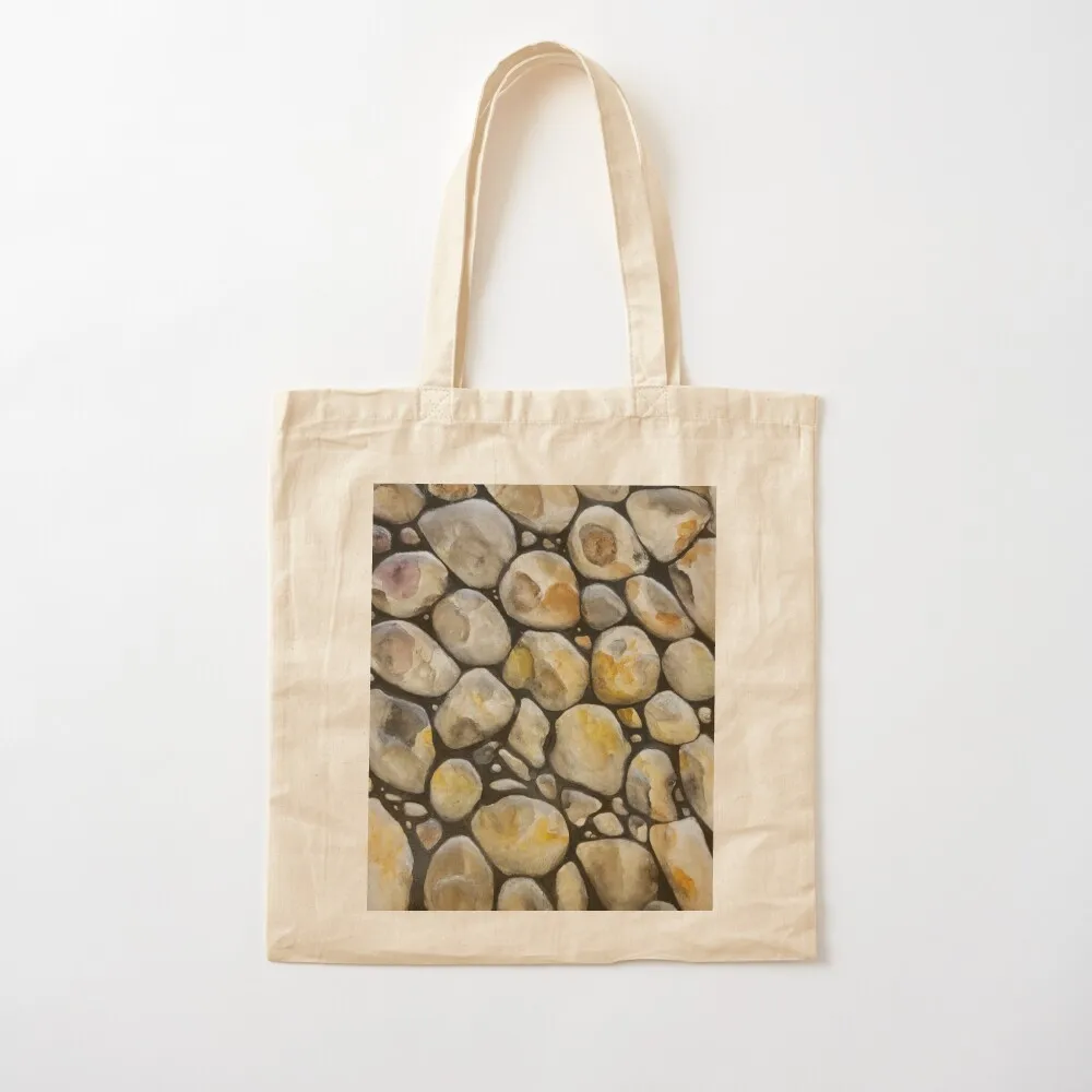 

Hand Painted Rocks On The Riverbank Tote Bag Cloth bag Handbags Canvas Tote Bag