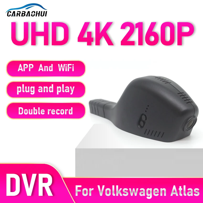 New! 4K HD 2160P Plug and Play Car DVR Wifi Dash Cam Video Recorder OEM For Volkswagen Atlas Cross Sport/Atlas 2018-2026 Dashcam