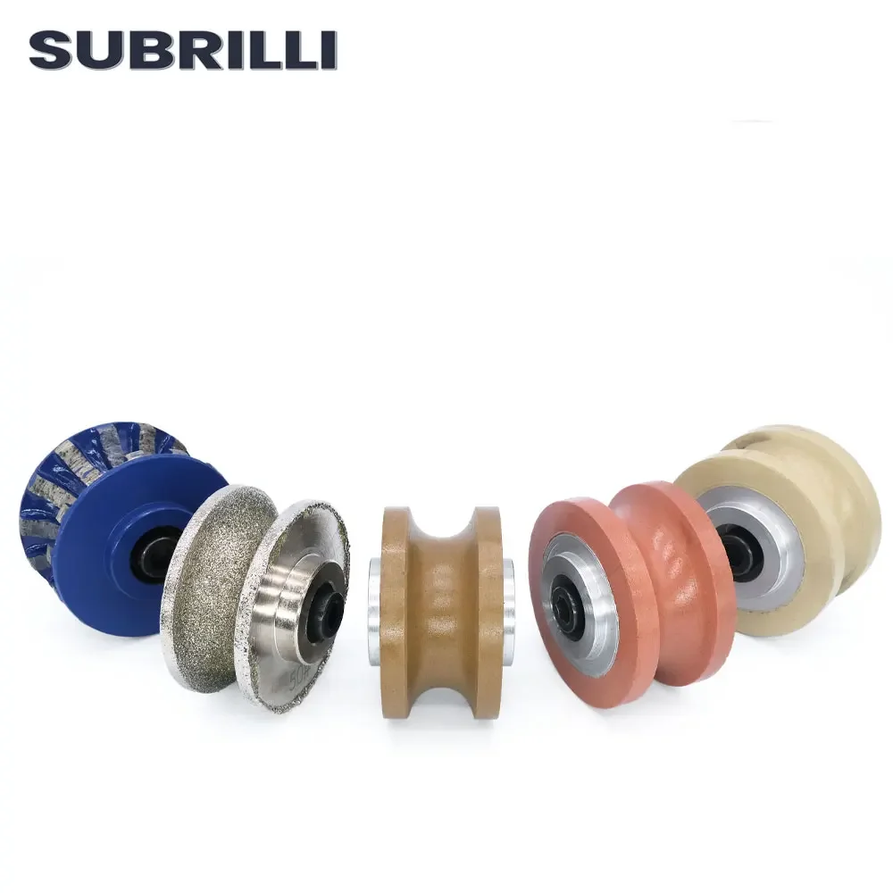 SUBRILLI V20 V30 Punta per fresa diamantata Bullnose completa M10 Taglio portatile Pietra Granito Marmo Bordo Rettifica Ruota abrasiva