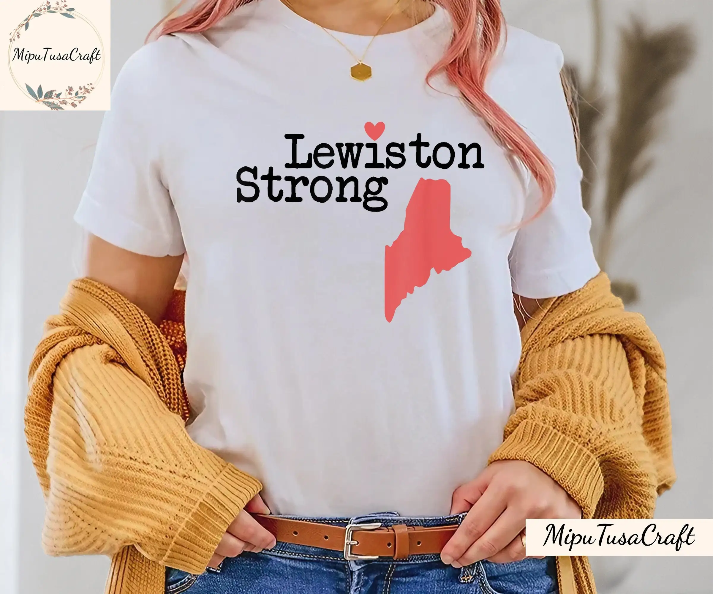 

Футболка Lewiston Strong Maine Sweat Shooting Love