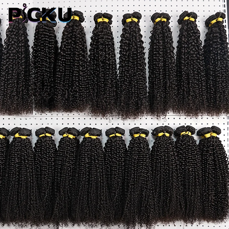 

PICKU Curly Bundles Wholesale 3 4 10Pc Bundles Deals Deep Wave Curly 100% Human Hair Extensions Brazilian Hair Weaving Bundles