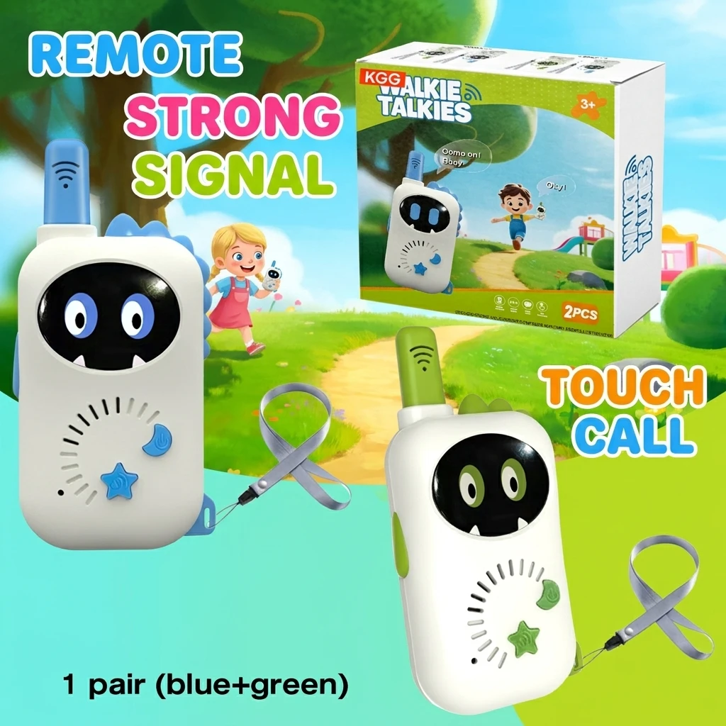 

2PCS Kids Walkie Talkies Long Range Two-Way Radio for Children Outdoor Handheld Walkie Talkie for Boys Girls Birthday Gift
