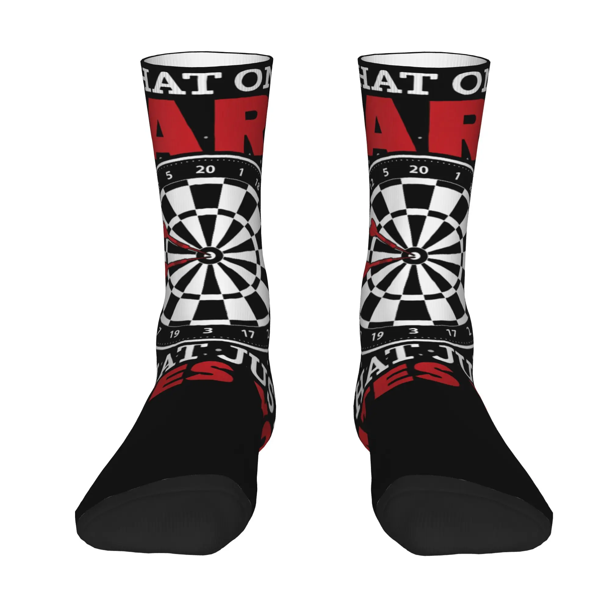 1 Pair Hip Hop Retro Funny Darts Problems Dartboard Fun Crazy Men's Sock Dart Street Style Seamless Printed Funny Sock