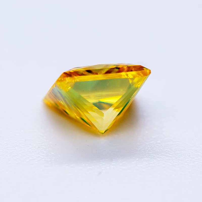 Moissanit-Stein, Prinzessinnen-Schliff, goldgelbe Farbe, VVS1, Edelstein-Charms, Perlen für die Herstellung von DIY-Schmuck, Ringe mit Zertifikat – Detail 9