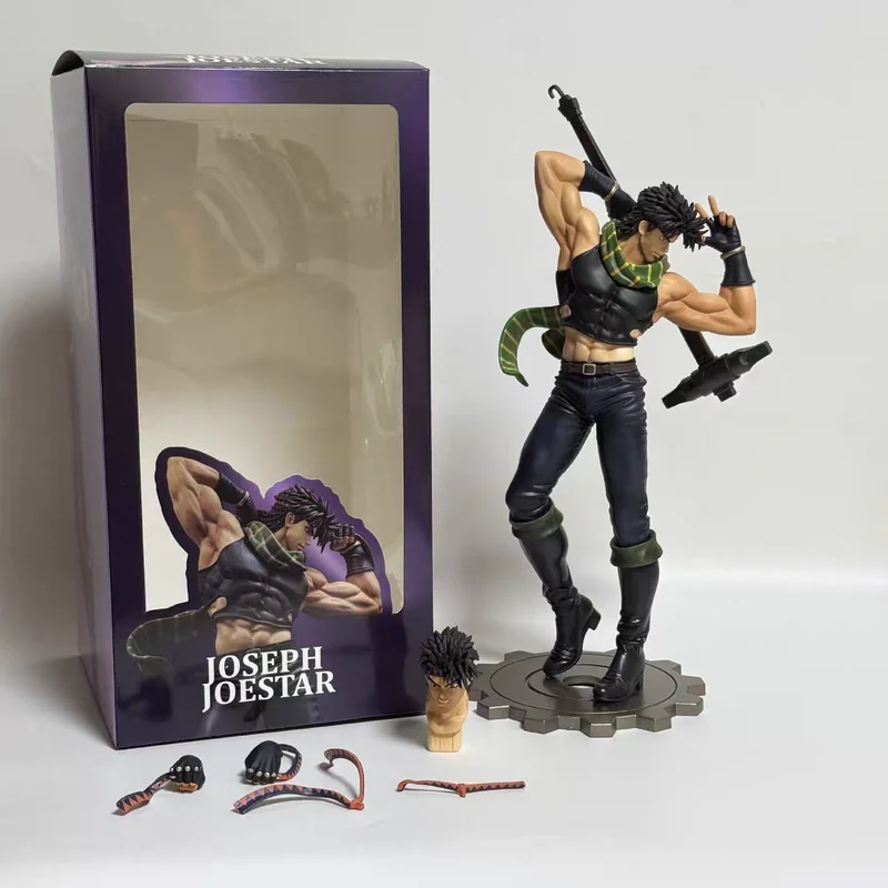 

Фигурка Джозефа Джостара из аниме «Невероятные приключения ДжоДжо» (JoJo's Bizarre Adventure), GK, с двумя сменными головами и руками, 27-30 см, коллекционная статуэтка для декора рабочего стола