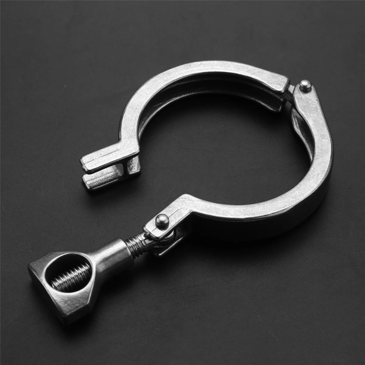Abrazadera tri-clamp de acero de un solo Pin, abrazadera triple de alta resistencia con tuerca de ala para férula TC con junta de silicona de 2 pulgadas, 2 piezas