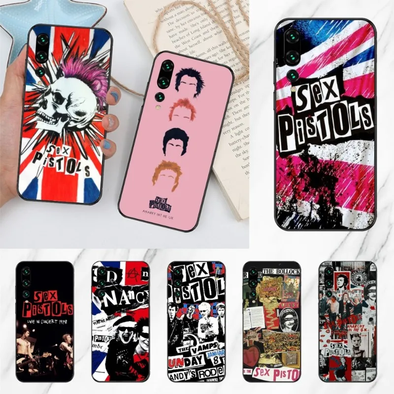 Sex Punks Pistols Phone Case for Huawei P50 P40 P30 Pro Lite P Smart 2021 2019 Magic 3 Black Soft Cover Funda Shell