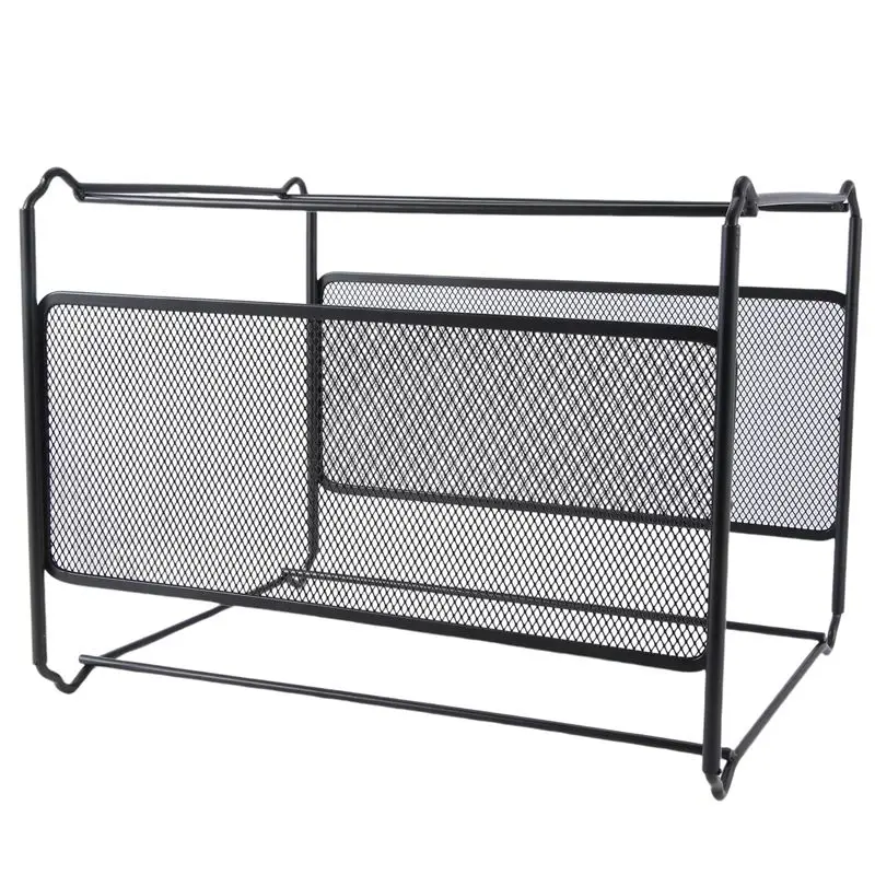 A4 Mesh Metal File Organizer Box Hanging File Folder Box Desk Storage Holder Shelf Holder Storage For Office Home