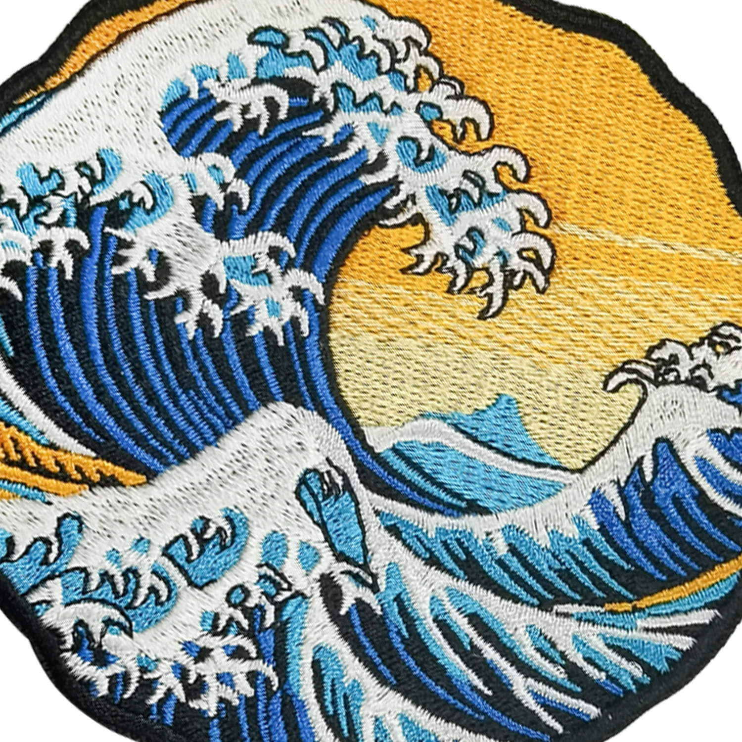 The Great Wave Embroidery Patches for Clothing Sewing Appliques Japanese Culture Katsushika Hokusai Iron on Applique Craft DIY