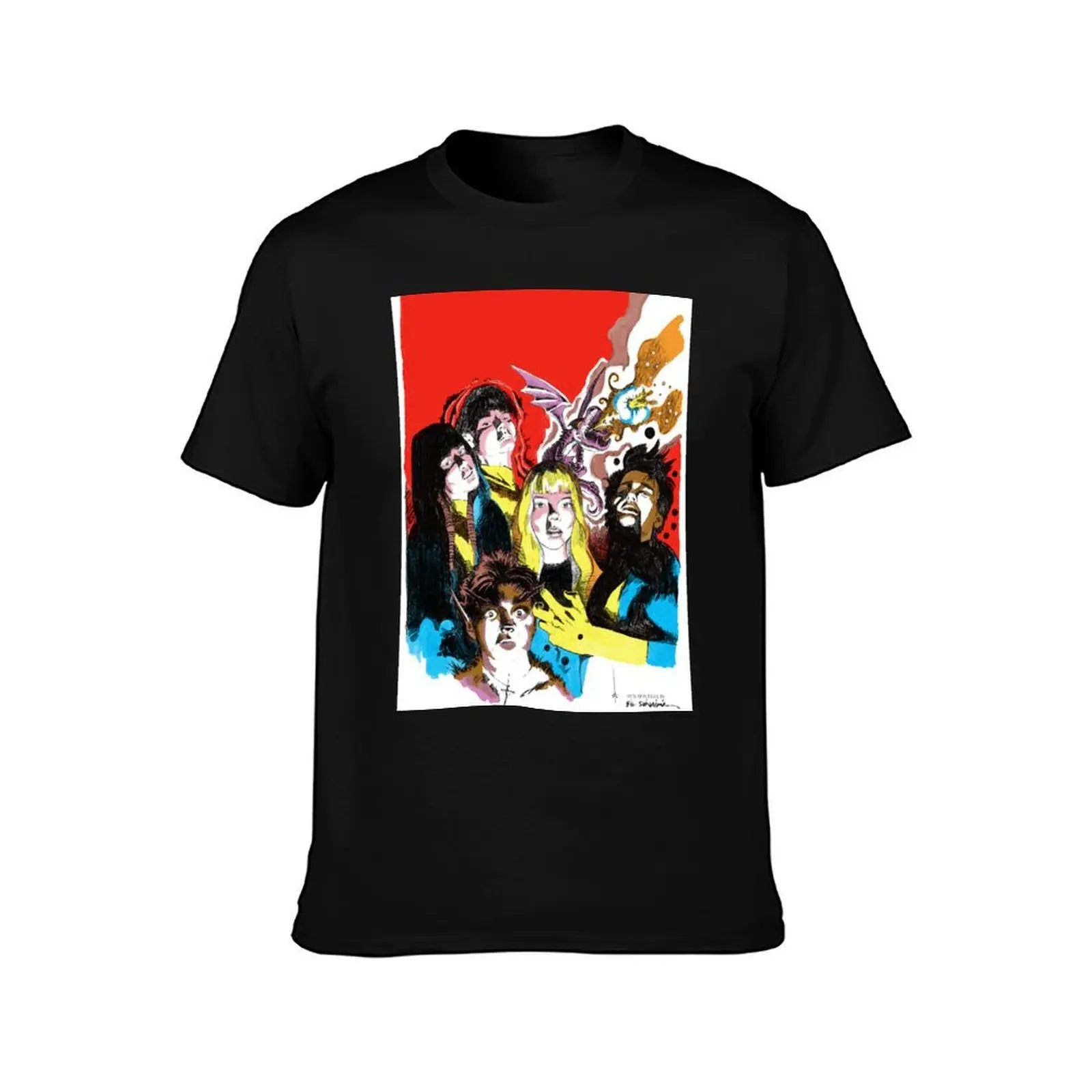 Demon Bear New Mutants Movie Homage T-Shirt, Summer Casual Cotton Tee, Oversized Streetwear Tops, Vintage Graphic Print