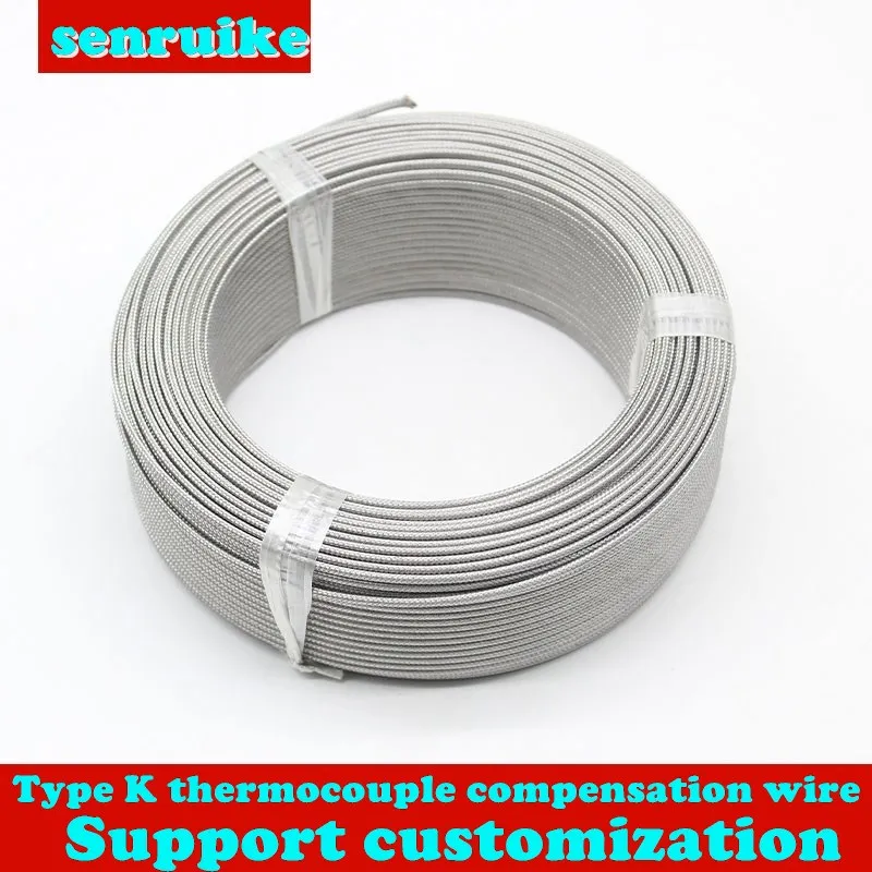 Thermocouple K type stainless steel shielded compensating temperature measuring wire