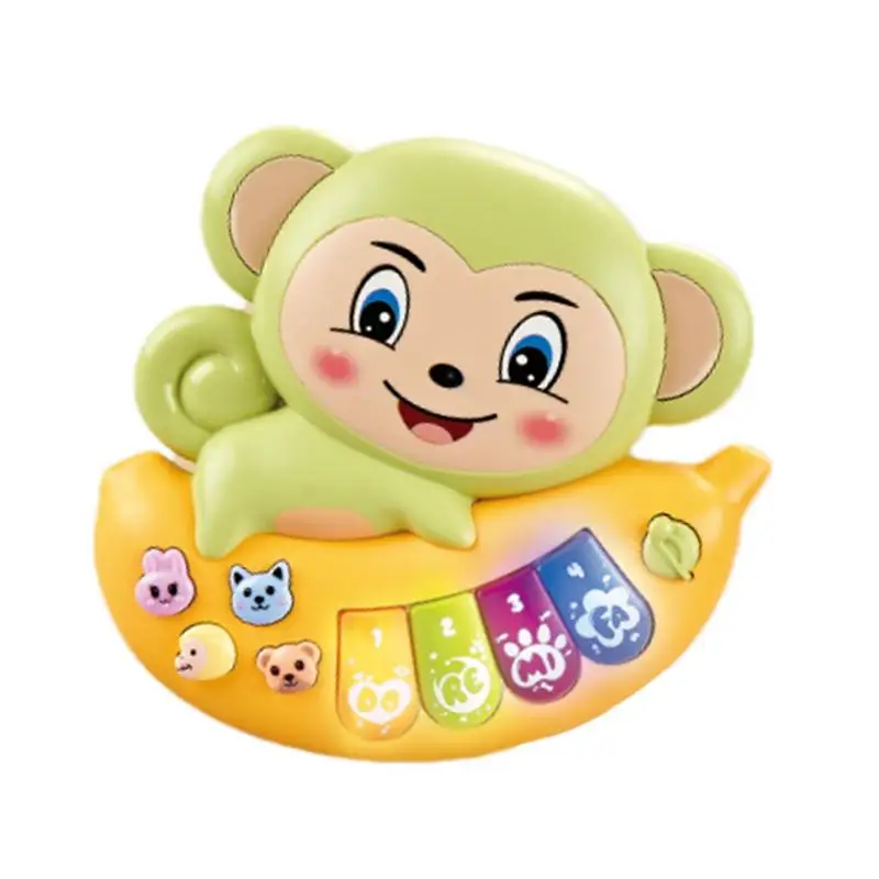 Teclado infantil piano com tema animal, teclado eletrônico fofo para crianças, piano de brinquedo, iluminação suave, melodias ricas, instrumento musical