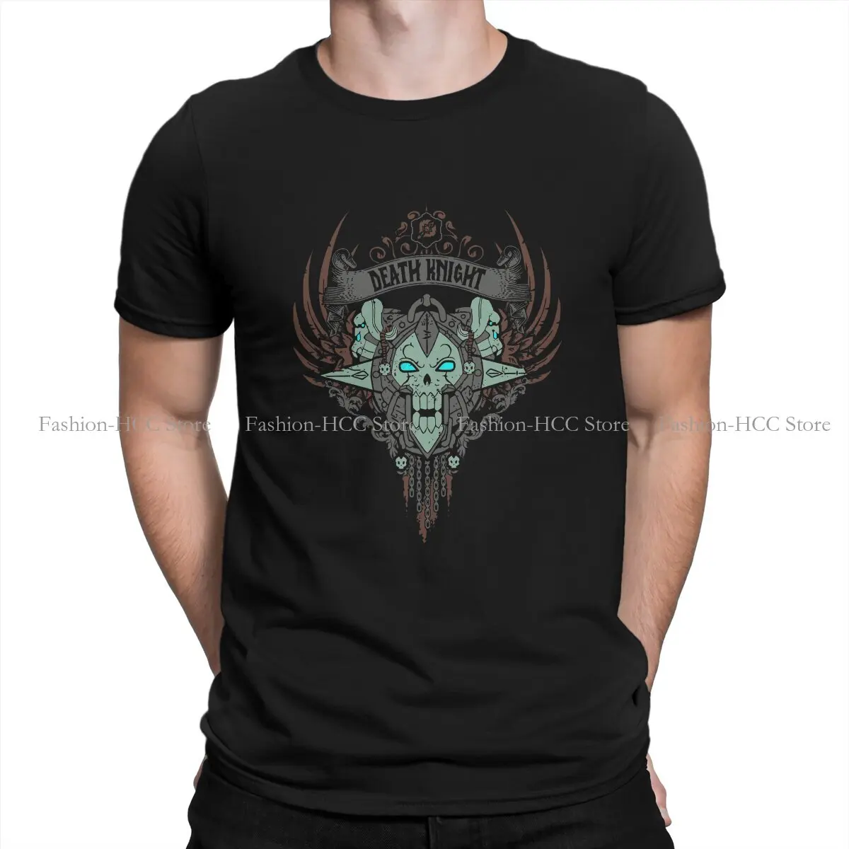 World of Warcraft Role-playing Game Polyester TShirts DEATH KNIGHT ELITE EDITION Essential Print Homme T Shirt Funny Clothing