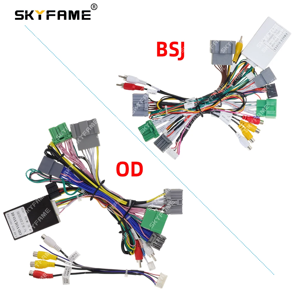 

SKYFAME Car 16pin Wiring Harness Adapter Canbus Box Decoder Android Radio Power Cable For Volvo XC60 S60 OD-VOLVO-01