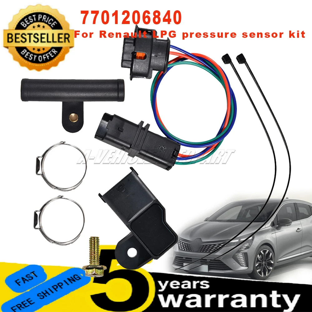 Car Gas LPG Pressure Sensor Kit For Renault Clio Campus Clio2 Twingo Megane Kangoo Scenic For GPL AG SGI GFI System Service