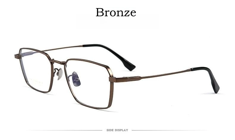 Yimaruili ultraleichte Business-Mode Myopie Brillen Retro Quadrat reines Titan optische Brille Rahmen Männer 205ct – Detail 12