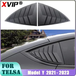 XVIP Rear Window Shutter Cover For Tesla Model Y 21-23 Rear Side Triangle Window Louver Cover Vent Trim Sport Style Accessories