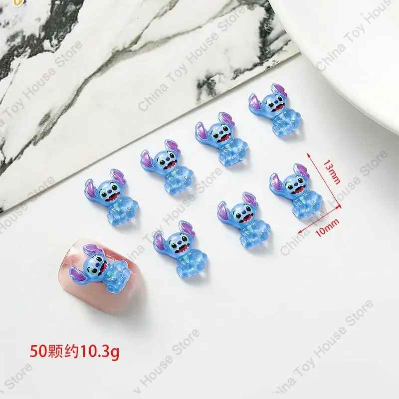 20PCS 3D Disney Stitch Personality Nail Stickers Cartoon Adhesive DIY Sticker Nail Slider Winnie Decorative Nail Art Supplies