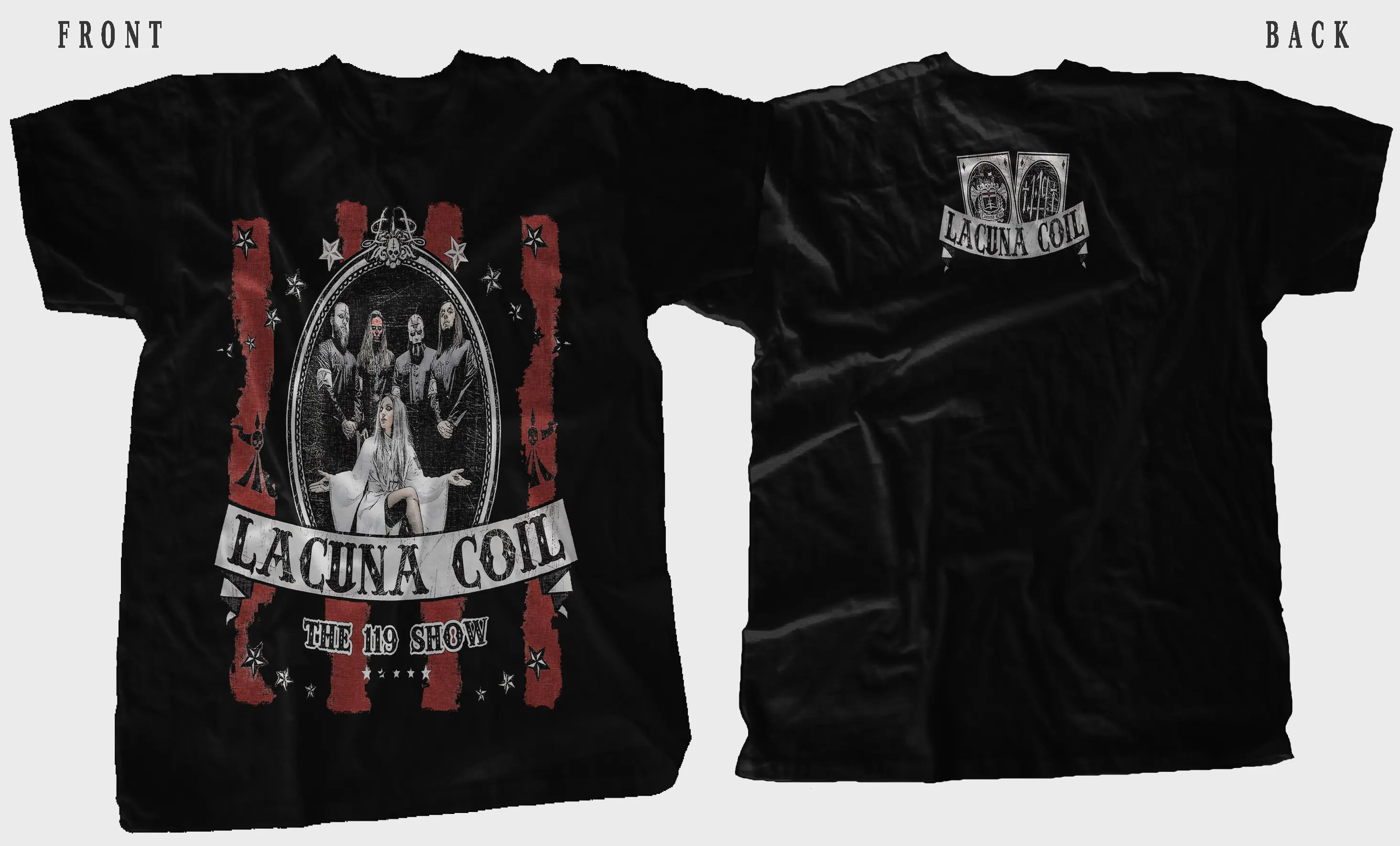 New D T G Printed Shirt Lacuna Coil The 119 Show Size S M L Xl 2 3 4 5 6 7Xl