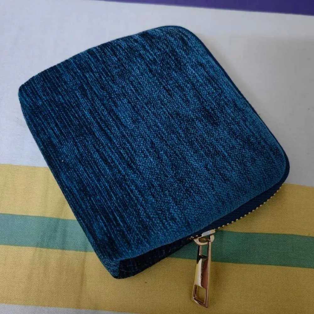 

Multi-Layered Flannel Jewelry Zipper Bag Velvet Portable Cloth Jewelry Organizer Anti-lost Solid Color Purse Wedding