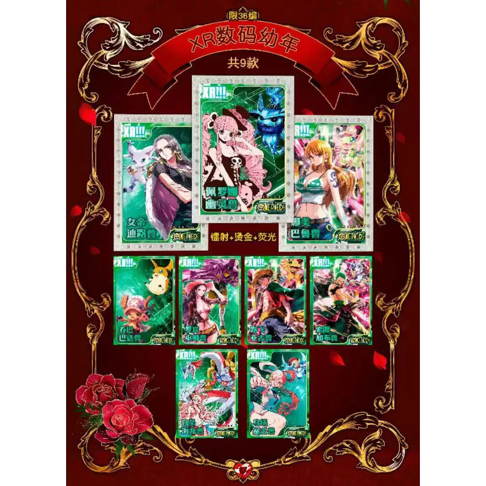 Nieuwe 1 Case Een Stuk Kaarten Diamant Acryl Metalen Collector Card Anime Godin Bikini Refill Box Zeldzame Kaart Speelgoed geschenken